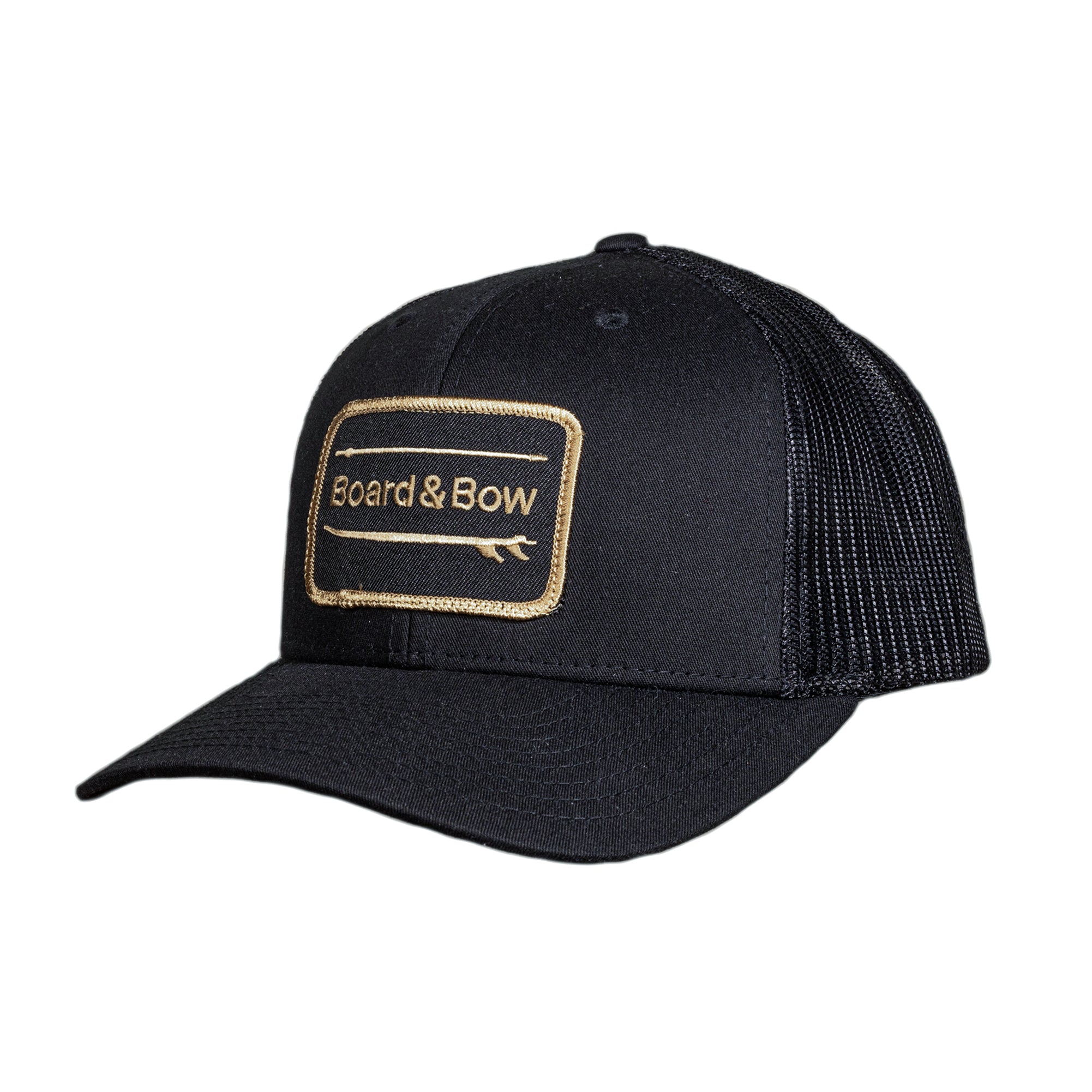 Black Board & Bow Logo Patch Trucker Hat