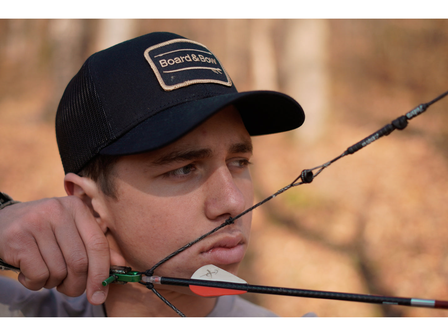 Black Board & Bow Logo Patch Trucker Hat